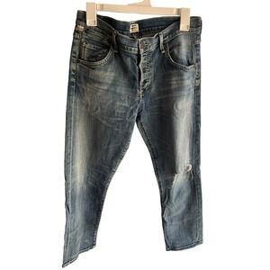 Citizens of Humanity Medium Wash‎ Distressed Emerson Slim Boyfriend Jean Sz 28